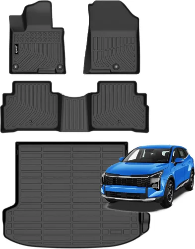 Miniatura 13 de Juego completo de tapetes de auto para todo tipo de clima, revestimiento automotriz para piso y maletero