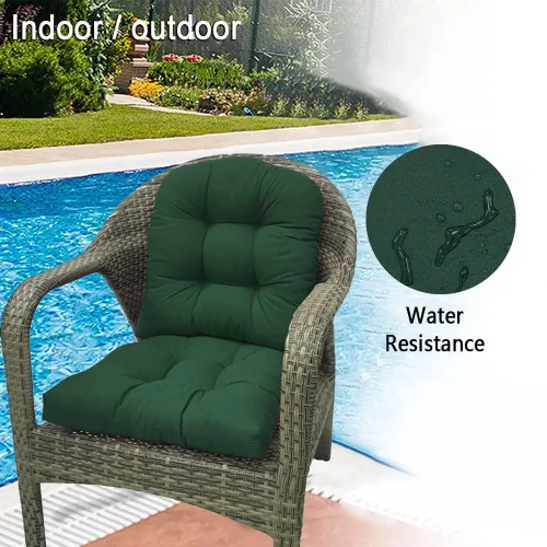 Miniatura 4 de Srutirbo Juego de 2 cojines de asiento para sillas de exterior, impermeables, de 19 x 19 pulgadas, en forma de U, para sillas de patio y sillas