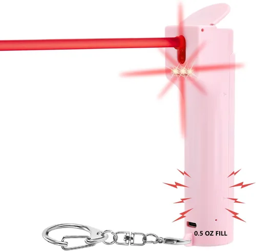 Alarma personal 3-en-1 para mujeres, juego de defensa personal con spray de pimienta, gel de pimienta de máxima resistencia y alarma de seguridad de