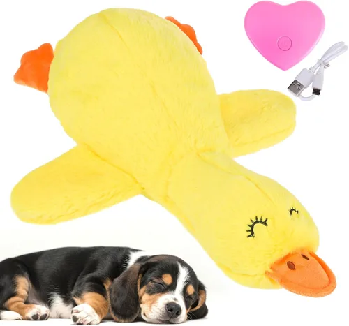 KOOLTAIL Juguete calmante de pato para perros, juguete de peluche para aliviar la ansiedad, juguete de peluche para cachorros, entrenamiento