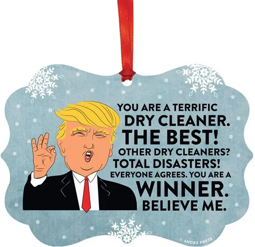 Miniatura 68 de Andaz Press Presidente Donald Trump Fancy Frame Recuerdo Adorno de Navidad Regalo de broma Ejecutivo de Cuenta, 1 paquete, Divertidas Ideas