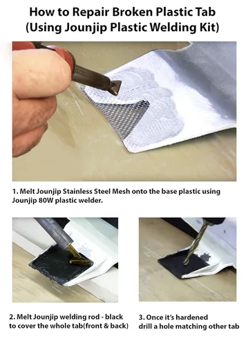 Miniatura 2 de JOUNJIP Varillas de soldadura de plástico PolyPlaz para reparaciones de kayak de parachoques TPO TEO y PP, cinta plana