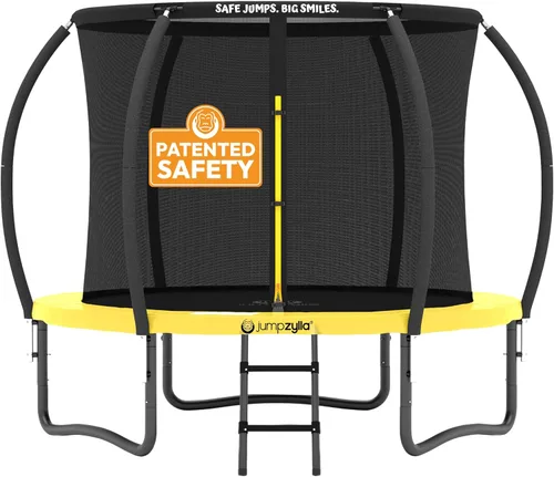 Miniatura 19 de Jumpzylla - Cama elástica recreativa para niños, con red de seguridad, escalera y revestimiento antioxidante, de 8, 10, 12, 14, 15 y 16 pies