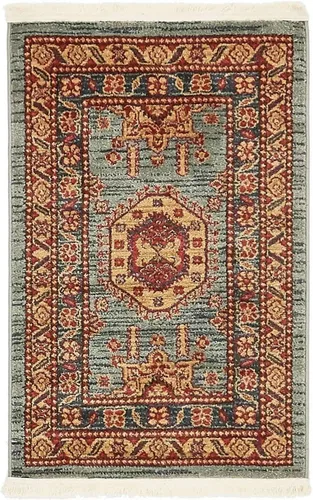 Miniatura 11 de Unique Loom Sahand Collection - Alfombra de área (2' 2" x 3' 1", rectangular, azul claro/marrón claro)