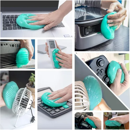 Miniatura 5 de ASFSKY Gel de limpieza de coche para detalles de coche, masilla de gel de limpieza de coche, gel limpiador de teclado reutilizable, masilla de gel