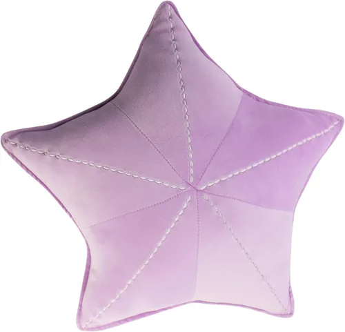 Almohada de suelo de concha de estrella de mar para sofá, almohada de lectura para automóvil (morado claro, 19.6 pulgadas)