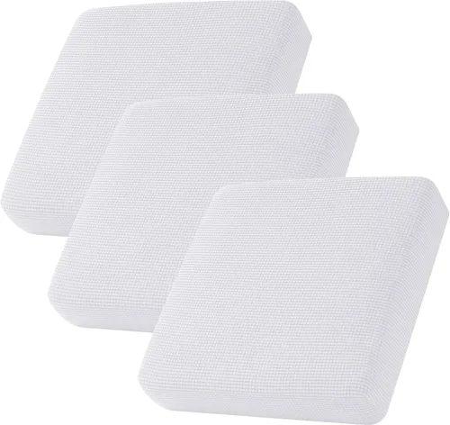 Miniatura 36 de CHUN YI - Funda elástica de cojín para sofá biplaza, funda de asiento de sofá con tela jacquard de elastano (mediana, color marfil blanco)