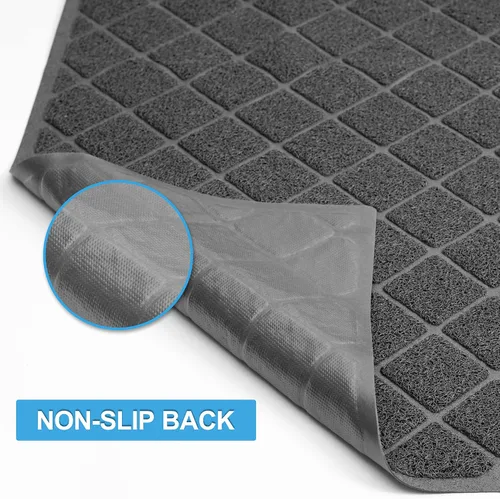 Miniatura 5 de Niubya Tapete de arena para gatos de alta calidad, tapete para caja de arena con respaldo antideslizante e impermeable, tapete atrapa arena suave