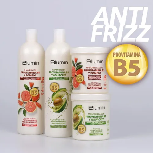 Miniatura 6 de Blumin Champú Efecto Anti-Frizz con Pomelo y Pro-Vitamina B5, para Cabello Seco y Deshidratado, 33.8 fl oz