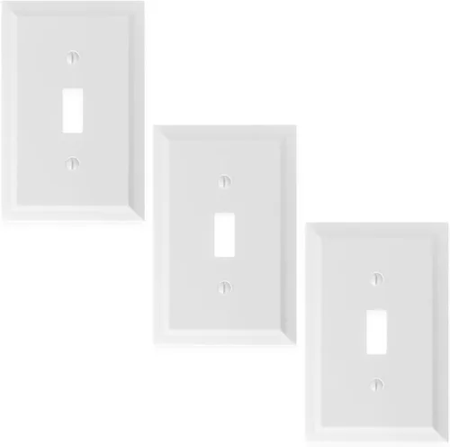 Miniatura 16 de Questech Cubiertas de tomacorrientes, placas de pared dúplex individuales, placas de interruptor de 1 banda, tamaño estándar, cubiertas de toma