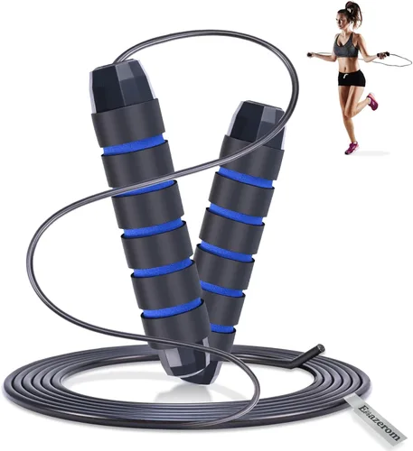 Miniatura 10 de Jump Rope for Women Men Kids, Adjustable Skipping Rope with Ball Bearings, Professional Jumping Rope with Foam Handles, Tangle-Free Rapid Speed Jump