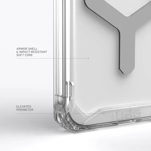 Miniatura 3 de URBAN ARMOR GEAR UAG - Funda compatible con iPhone 15 Pro de 6.1 pulgadas, imán integrado Plyo Ice/Silver compatible con carga MagSafe, resistente