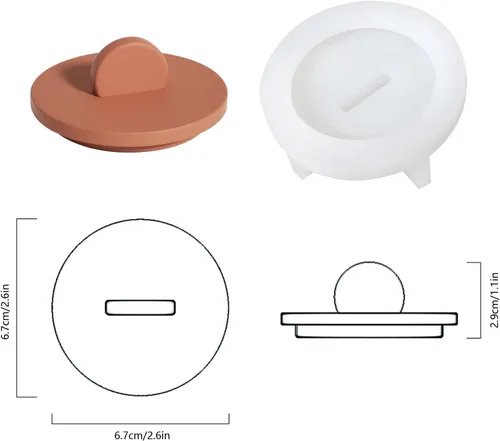 Miniatura 6 de BOOWAN NICOLE Nórdico Simple Estilo Cemento Vela Tarro Molde de Silicona Molde de Contenedor de Vela de Concreto Recipiente de Decoración