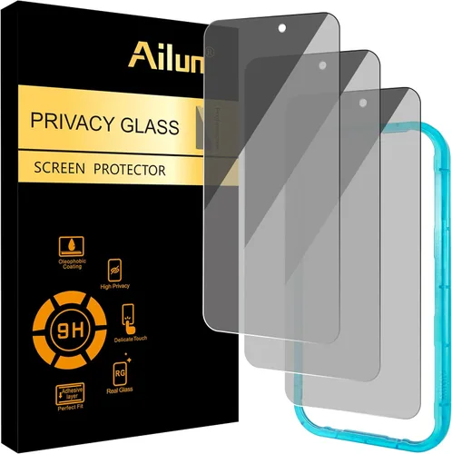 Miniatura 21 de Ailun Protector de pantalla de privacidad para iPhone 16e / iPhone 14 / iPhone 13 / iPhone 13 Pro [6.1 pulgadas] paquete de 2 fundas de vidrio