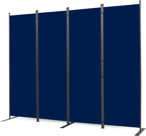 Miniatura 15 de CHOSENM Divisor de pared, 4 paneles divisores de habitación y pantallas de privacidad plegables con pies de soporte más anchos, pantalla de Gris