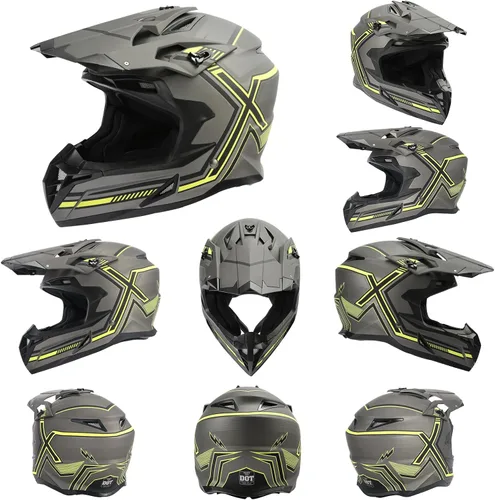 Miniatura 7 de TCMT Casco de motocicleta unisex para adultos, de cara completa, todoterreno, motocross, ATV, bicicleta de montaña, MX casco aprobado por DOT