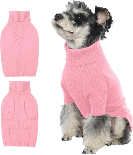 Miniatura 55 de IECOii Suéter extragrande para perro, suéteres térmicos cálidos para perros de raza gigante, ropa de punto, cuello alto de invierno, elástica