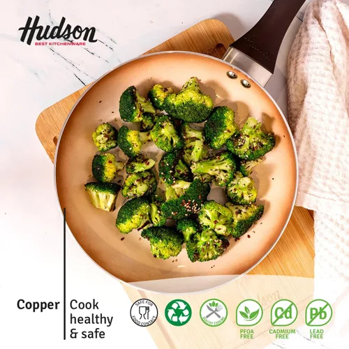 Miniatura 3 de HUDSON Crepe Pan tiene cerámica antiadherente, 8.7, utensilios de cocina, ollas y sartenes, cobre
