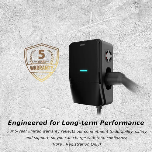 Miniatura 7 de MSI EV Life Type 1 (J1772) NEMA 14-50, cargador de nivel 2, 240V, 40A, 9.6KW, clasificación IP55, resistente al agua y al polvo, IK08 resistente a