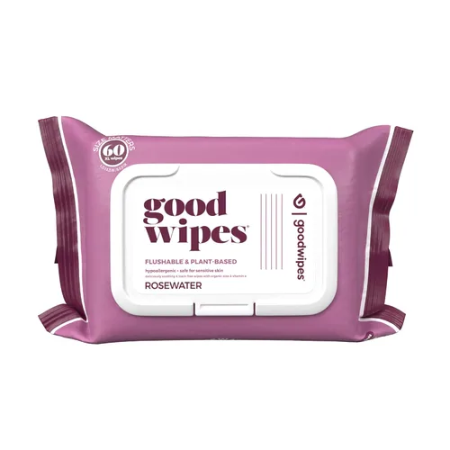 goodwipes Toallitas desechables para glúteos hechas con vitamina E y aloe, dispensador de toallitas húmedas suaves y suaves para uso doméstico,