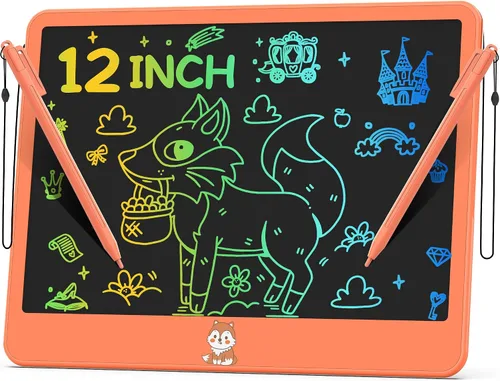 Miniatura 9 de Hockvill Tableta de escritura LCD de 12 pulgadas, juguetes para niños y niñas, almohadilla de dibujo para niños de 3, 4, 5, 6, 7 años, tablero