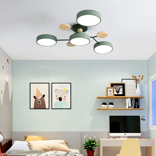Miniatura 31 de Lámpara de techo LED regulable, lámpara de techo moderna de 9 pulgadas, montaje empotrado, de madera, de 12 W, lámpara blanca para sala de estar