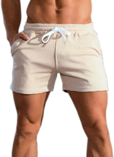 Miniatura 19 de Pantalones cortos de algodón de 5.5/7 pulgadas para hombre, pantalones cortos de entrenamiento de algodón con bolsillos