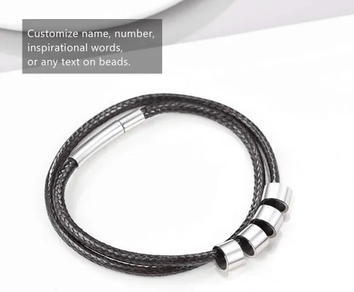 Miniatura 43 de PROSTEEL Collar de cuero impermeable para hombre, 0.079 in/0.118 in, 16 a 30 pulgadas, con cierre de acero inoxidable, cadena de bricolaje