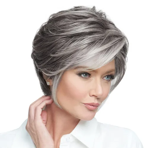 Miniatura 32 de Raquel Welch Go To Style - Peluca de pelo corto versátil y favorecedora de Hairuwear, gorra media, castaño iluminado por el sol RL10/12