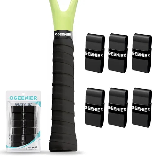 Miniatura 17 de OGEENIER Tennis Racket Grip Tape, 3, 6, 12 Pack Tennis Overgrip Tape, Absorbent and Anti-Slip, Precut Soft Racquet Wrap Grips Tape for Pickleball