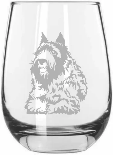 Miniatura 110 de Sakhalin Husky Dog - Copa de vino grabada personalizada de 15.25 onzas sin tallo