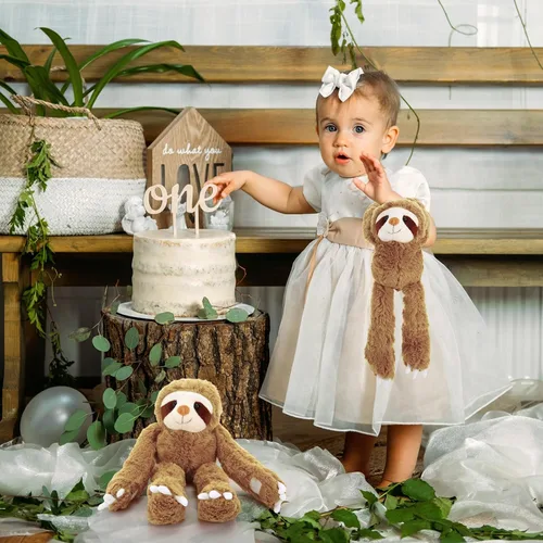 Miniatura 5 de Queekay 2 Paquetes de Peluches de Perezoso Colgantes de 18 Pulgadas, Perezoso de Tres Dedos con Manos de Velcro para Adolescentes y Adultos, Regalos