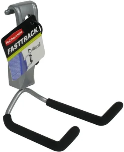 Miniatura 13 de Rubbermaid FastTrack - Organizador de garaje multiusos, capacidad de 50 libras, sistema de almacenamiento montado en la pared de níquel satinado