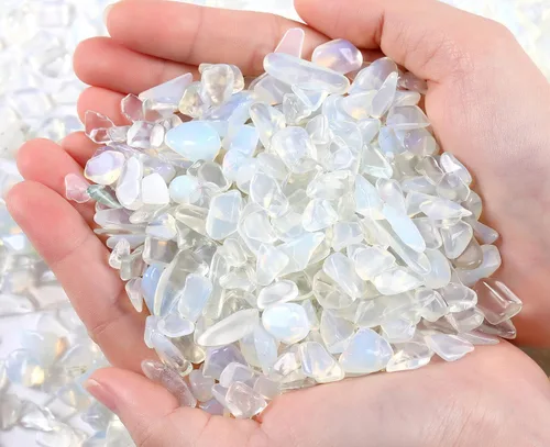 Miniatura 21 de Grava de cristal de cuarzo rosa, piedras trituradas, piedras curativas a granel, piedras naturales pulidas, decoración del hogar, guijarros pequeños