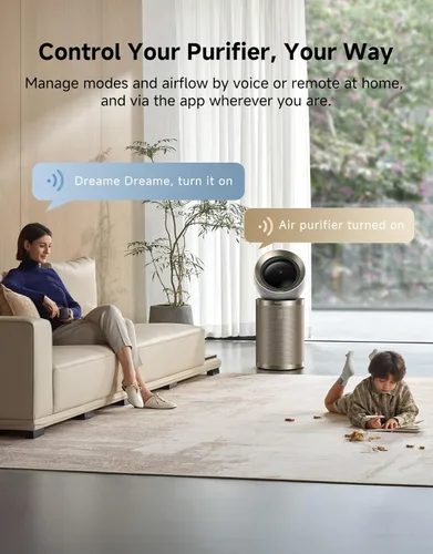 Miniatura 8 de Purificador de aire inteligente Dreame PM10 para el hogar, habitación grande, limpia 700 m² en una hora con 4 filtros, salidas de aire de doble vía