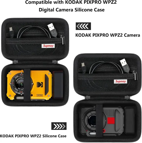 Miniatura 3 de Funda de transporte compatible con KODAK PIXPRO WPZ2, resistente al agua, a prueba de golpes, a prueba de polvo, WiFi, funda de viaje con bolsillo