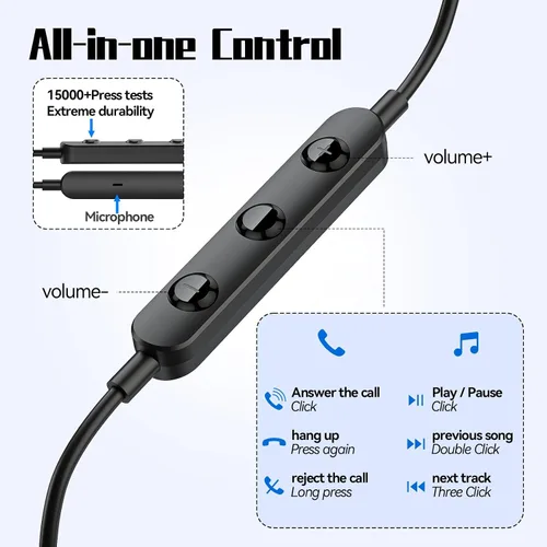 Miniatura 7 de Auriculares USB C para Samsung S25 S24 S23 Ultra FE S22 A55 A54 Auriculares con Cable Magnéticos Intrauditivos Tipo C con Micrófono Control