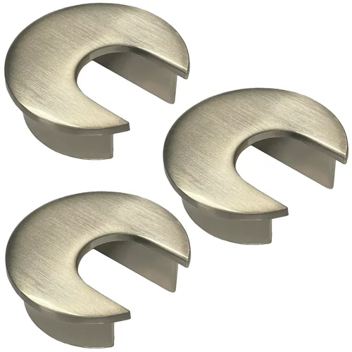 Miniatura 29 de Electriduct Ojal de escritorio de metal de 1.57 pulgadas, cubierta de agujero de cable de 1.575 in, organizador de cable de alambre epoxi negro