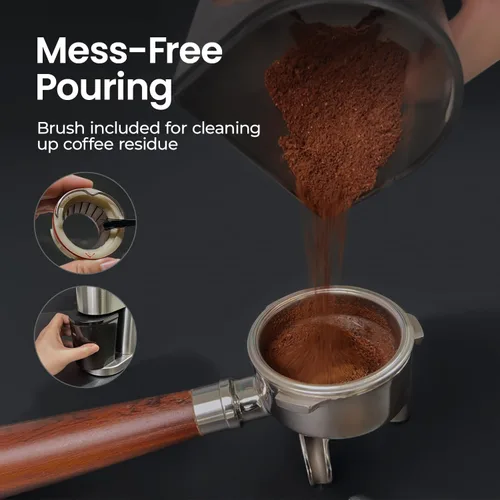 Miniatura 4 de Molinillo eléctrico de café con 24 ajustes de molienda precisos, temporizador digital de 40 segundos para prensa francesa, expreso y vertido por