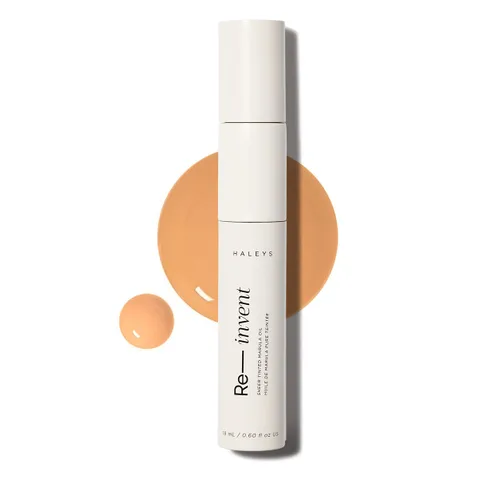 HALEYS Re-invent - Aceite de marula teñido transparente (medio/bronceado neutro), tinte para la piel, hidratante BB tintado, base tintada, aceite E.
