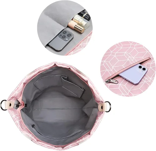 Miniatura 8 de KALIDI - Bolso grande de lona para mujer bolso de hombro cruzado bolso de mano casual bolso de trabajo