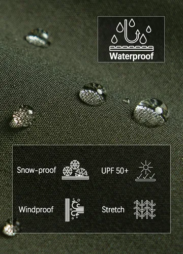Miniatura 5 de LINLANG EN Pantalones de senderismo impermeables con forro polar para mujer, aislados, softshell, cálidos, para invierno y esquí