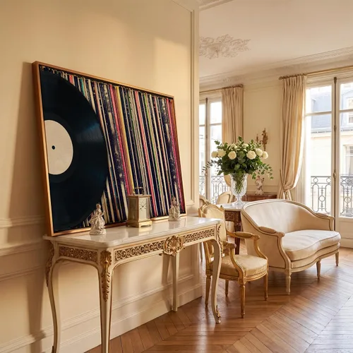 Miniatura 22 de LuxeWood Arte de Pared Musical en Lienzo - Impresiones Temáticas Musicales Medianas y Grandes para Sala de Estar, Oficina, Estudio, Airbnb