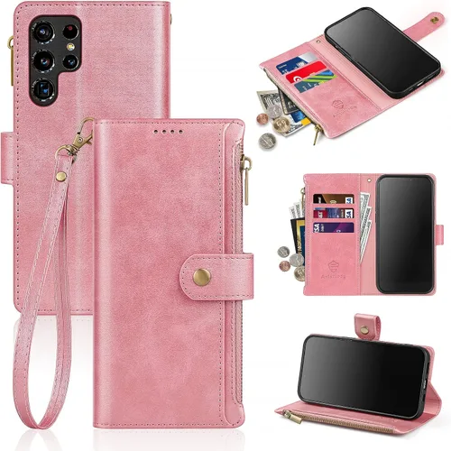 Miniatura 12 de Antsturdy Samsung Galaxy S22 Ultra - Cartera con tarjetero para mujeres y hombres, funda para teléfono Galaxy S22 Ultra 5G, bloqueo RFID, piel