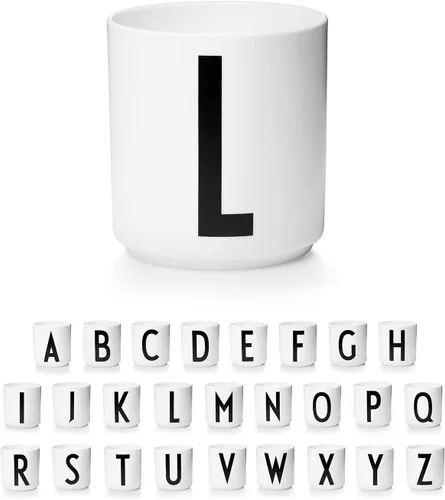 Miniatura 12 de Design Letters Tazas de café de porcelana (A-Z), taza con monograma, regalos del día del padre para papá, regalos para papá, taza de café