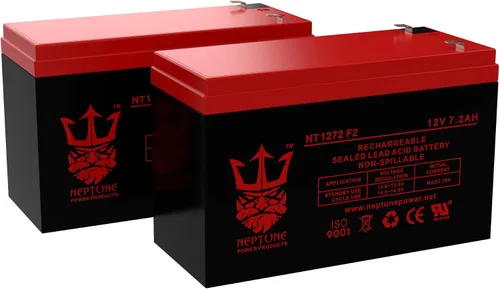 Batería de 12 V SLA Recargable Reemplazo para Verizon FiOS PX12072-HG – Paquete de 2 (12V 7.2Ah F2)