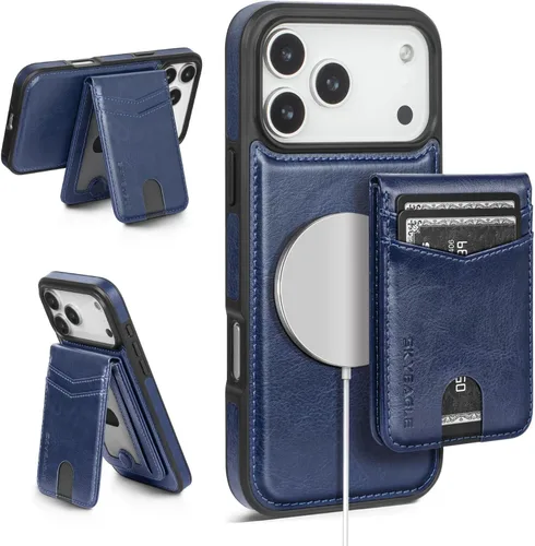 Miniatura 86 de SkyEagle Magsafe - Funda magnética 2 en 1 desmontable para iPhone 11 Pro Max con tarjetero, para mujeres y hombres, piel sintética con bloqueo RFID