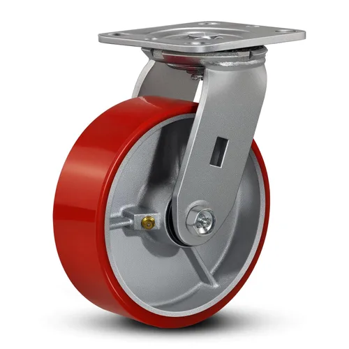 Miniatura 12 de Ruedas industriales de 4 x 2 pulgadas, ruedas resistentes, ruedas de poliuretano, capacidad de hasta 3200 libras. Uso para camión de plataforma