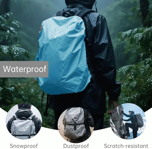 Miniatura 4 de Funda impermeable para mochila (30 L-100 L) para senderismo, escalada y viajes