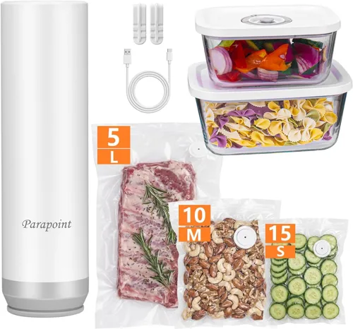 Sellador al vacío de mano para alimentos, potente máquina selladora al vacío, sellador de comidas, sellador de alimentos portátil (máquina selladora